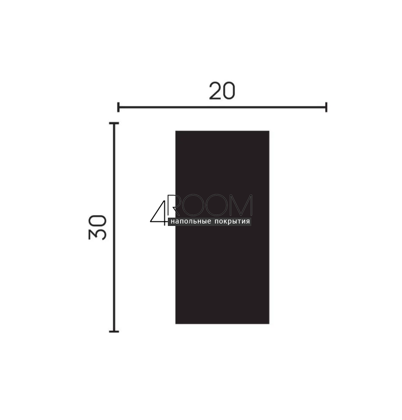 Рейка из дюрополимера под покраску - молдинг Decor-Dizayn DD611(3м), 20х30х3000 мм