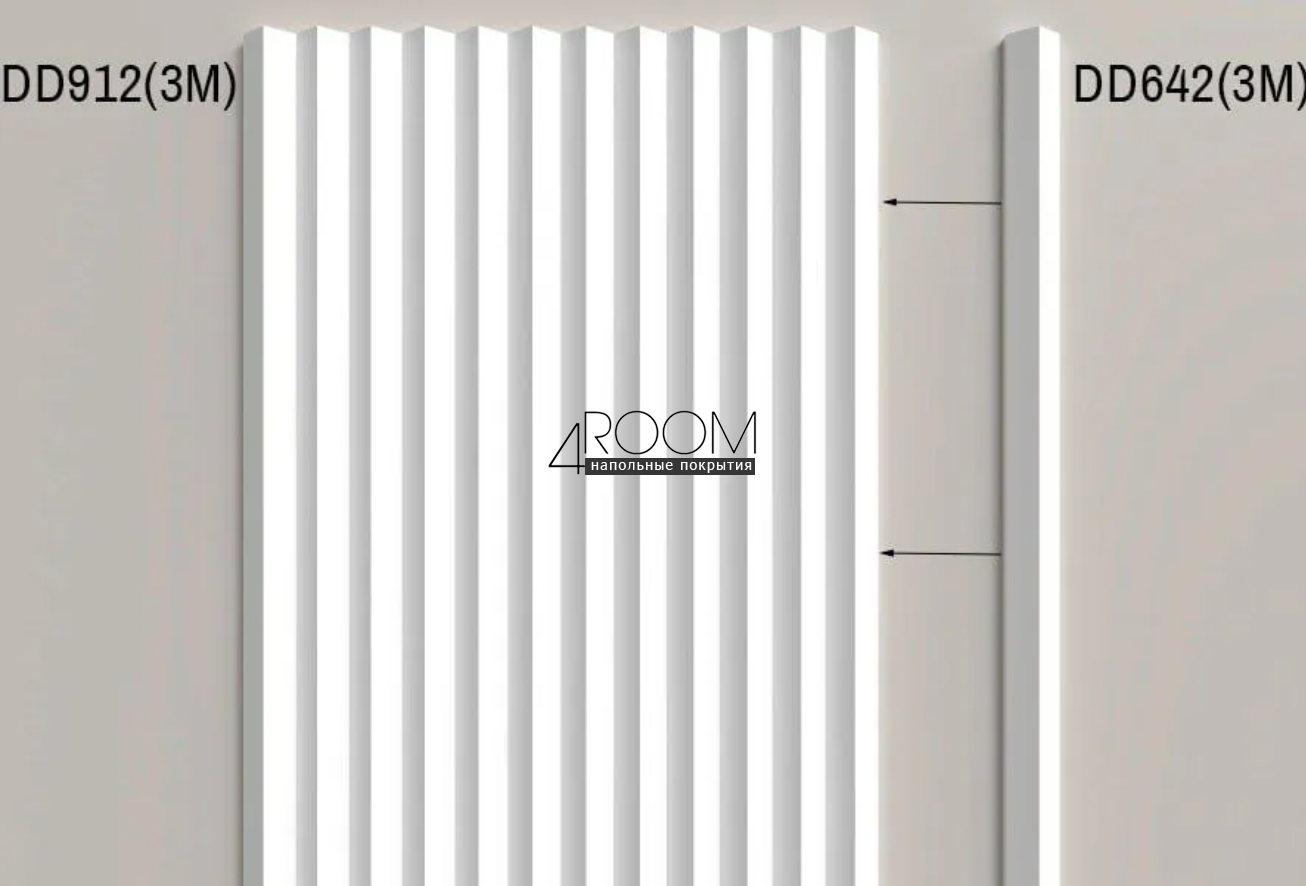 Рейка из дюрополимера под покраску - молдинг Decor-Dizayn DD642(3м), 20х13х3000 мм