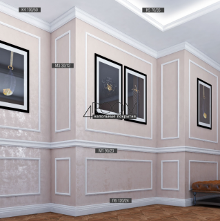 Рейка из дюрополимера под покраску - молдинг Bello Deco М3 30-12, 30х12х2000 мм