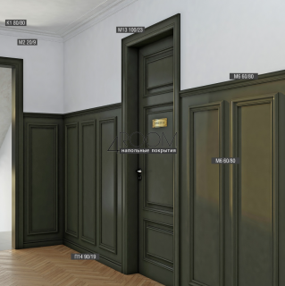 Рейка из дюрополимера под покраску - молдинг Bello Deco М6 20-9, 60х18х2000 мм