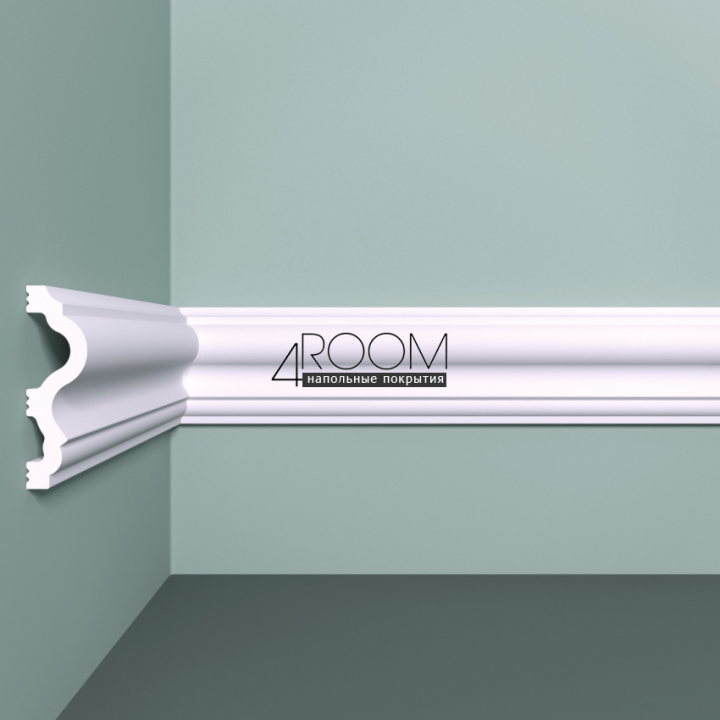 Рейка из дюрополимера под покраску - молдинг Bello Deco М6 60-18, 60х18х2000 мм