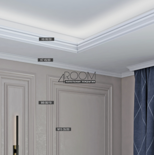 Молдинг из дюрополимера под покраску Bello Deco М9 80-19, 80х19х2000 мм