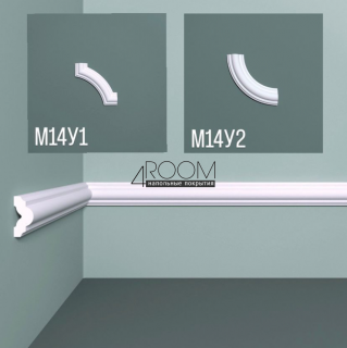 Молдинг из дюрополимера под покраску Bello Deco М14 25-12, 25х12х2000 мм