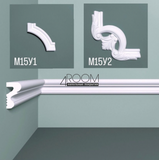 Молдинг из дюрополимера под покраску Bello Deco М15 35-20, 35х20х2000 мм