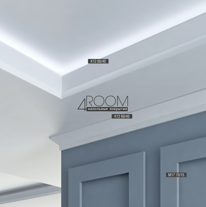Молдинг из дюрополимера под покраску Bello Deco М18 40-15, 40х15х2000 мм