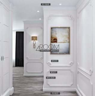 Плинтус из дюрополимера под покраску Bello Deco П3 80-20, 80х20х2000мм