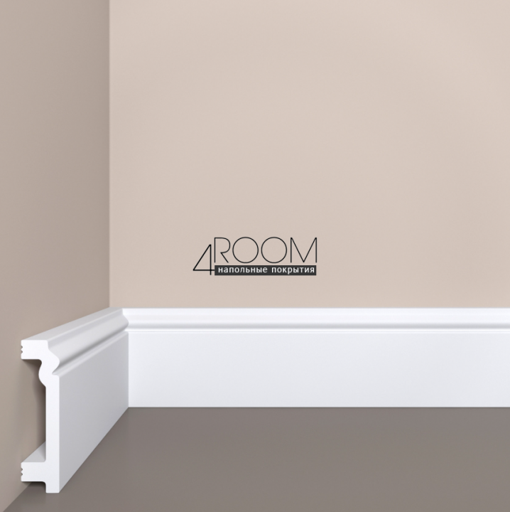 Плинтус из дюрополимера под покраску Bello Deco П3 80-20, 80х20х2000мм