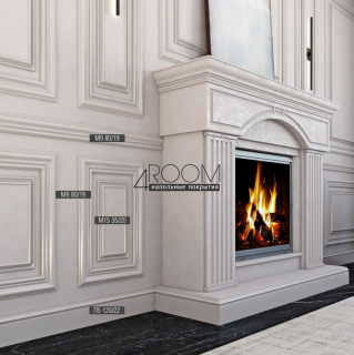 Плинтус из дюрополимера под покраску Bello Deco П5 120-22, 120х22х2000мм