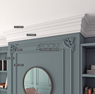 Плинтус из дюрополимера под покраску Bello Deco П9 140-22, 140х22х2000мм