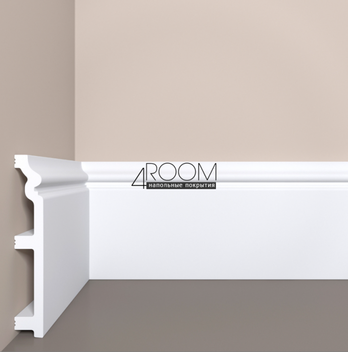 Плинтус из дюрополимера под покраску Bello Deco П9 140-22, 140х22х2000мм