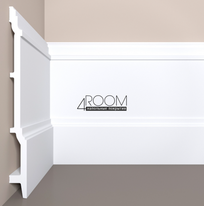 Плинтус из дюрополимера под покраску Bello Deco П17 250-23, 250х23х2000мм