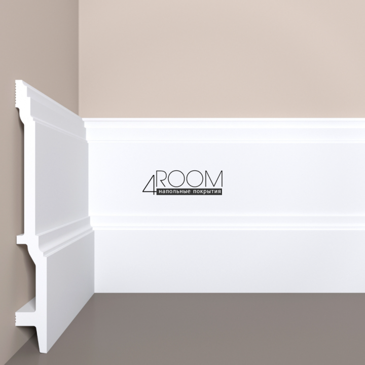 Плинтус из дюрополимера под покраску Bello Deco П18 200-23, 200х23х2000мм