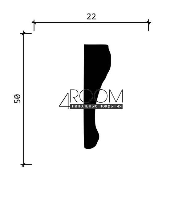 reyka-iz-dyuropolimera-pod-pokrasku-molding-decor-dizayn-dd151a-22x50h2000-mm