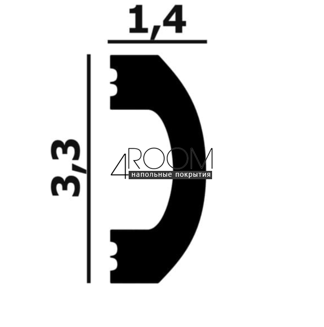 reyka-iz-dyuropolimera-pod-pokrasku-molding-perfect-plus-p135-2800-14h33h2800-mm